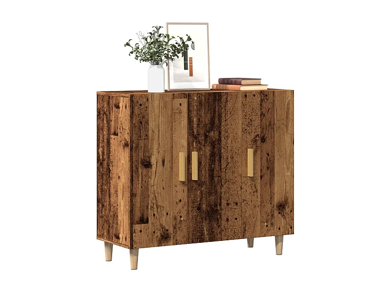 Buffet vieux bois 90x34x80 cm bois d'ingénierie