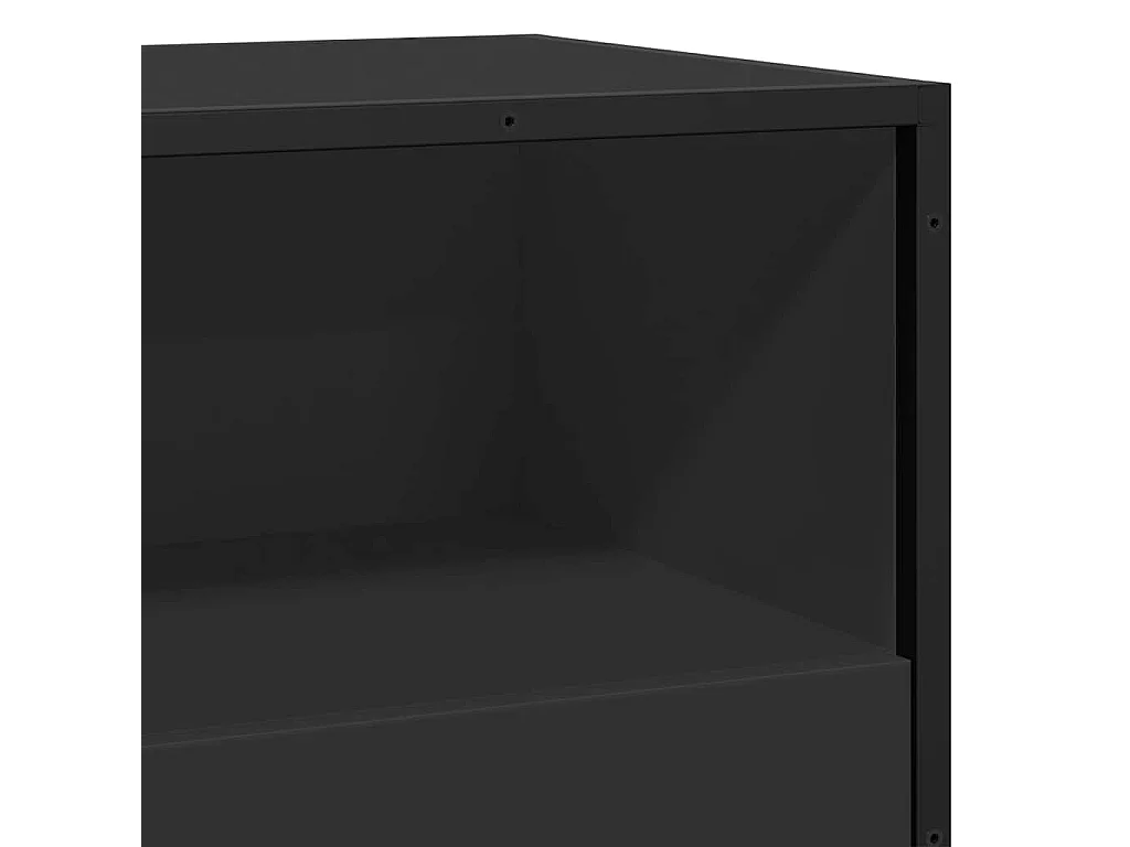 Buffet noir 68x35x76 cm bois d'ingénierie