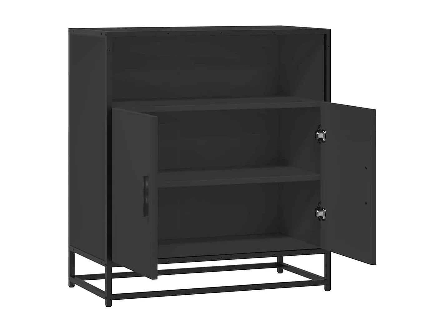 Buffet noir 68x35x76 cm bois d'ingénierie