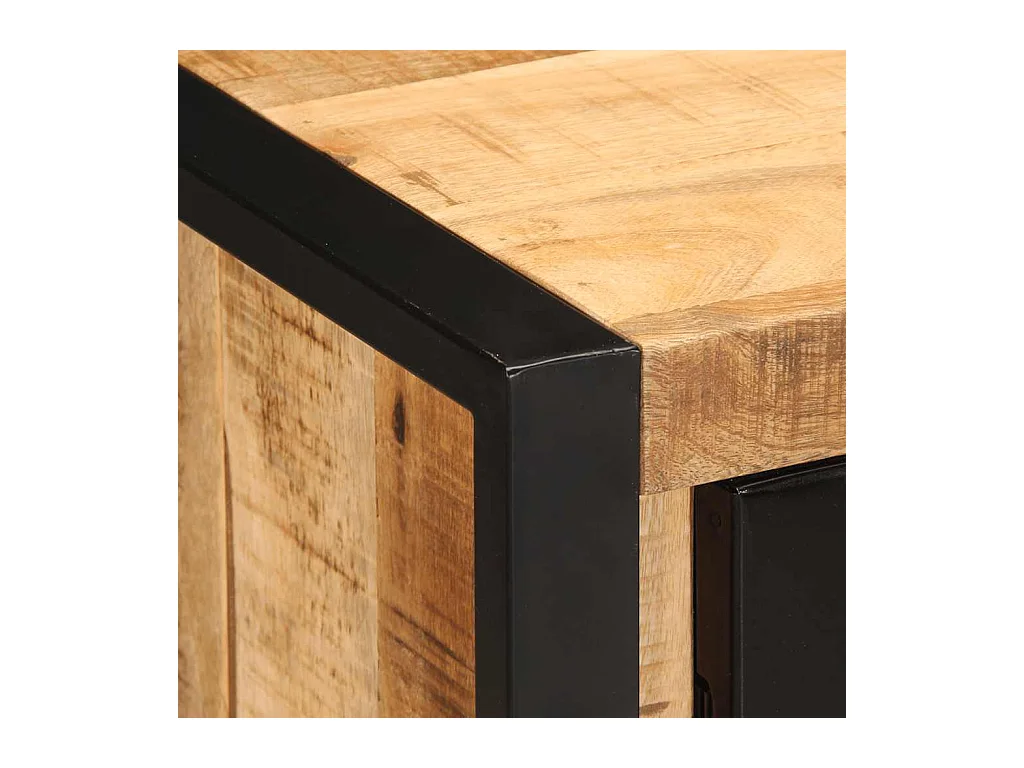 Buffet 55x35x70 cm bois de manguier brut massif