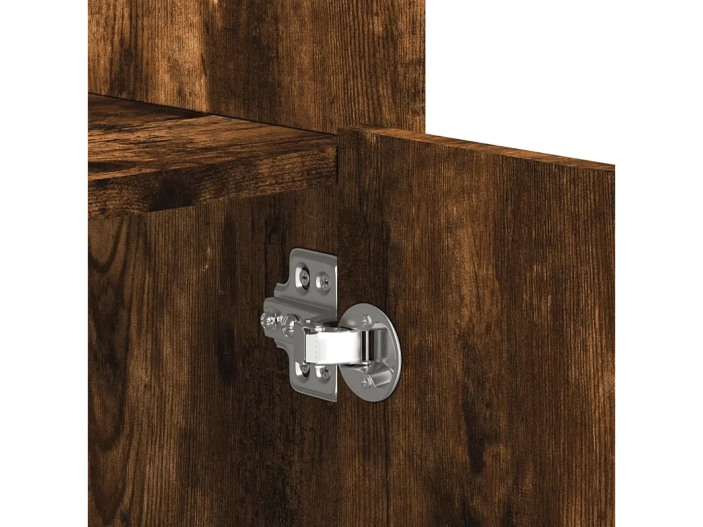 Buffet chêne fumé 100x35x75 cm bois d'ingénierie