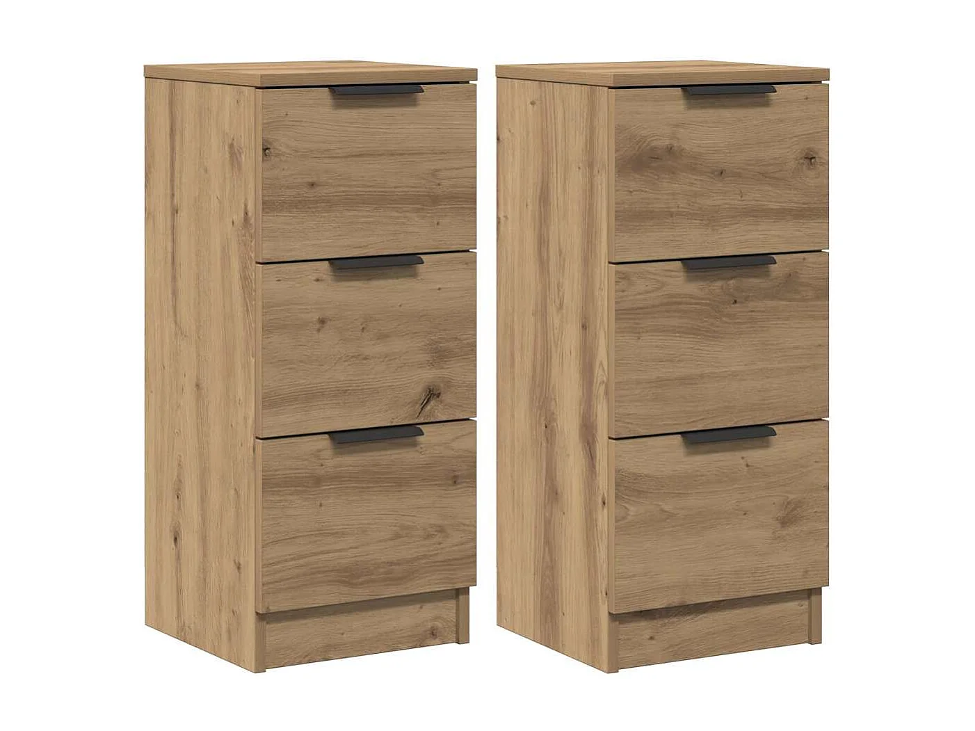 Sideboards 2 Stk. Artisan-Eiche 30x30x70 cm Holzwerkstoff