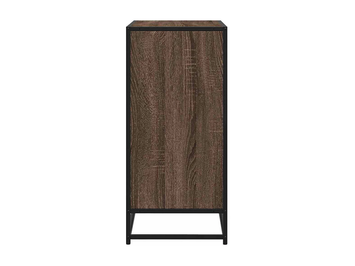 Buffet chêne marron 68x35x76 cm bois d'ingénierie et métal