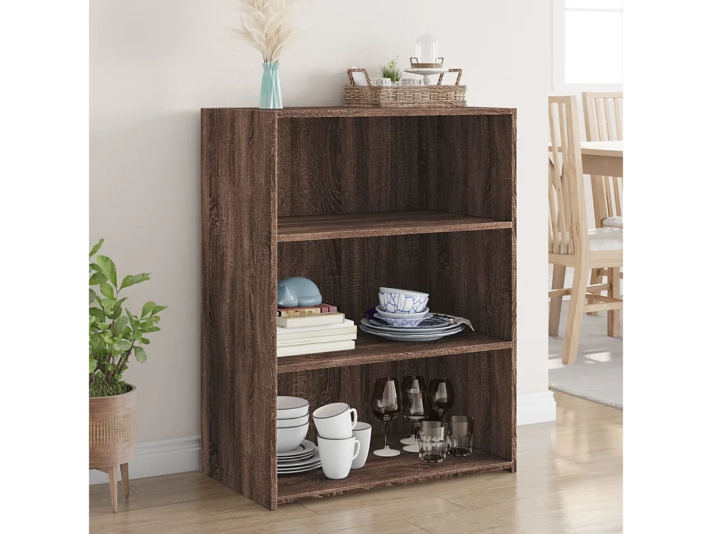 Dressoir 70x41x93 cm bewerkt hout bruin eikenkleur