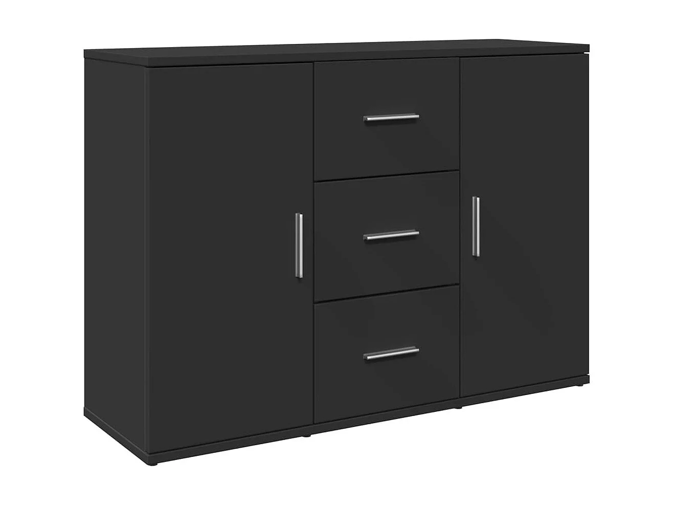 Buffet noir 90,5x29,5x65 cm bois d'ingénierie