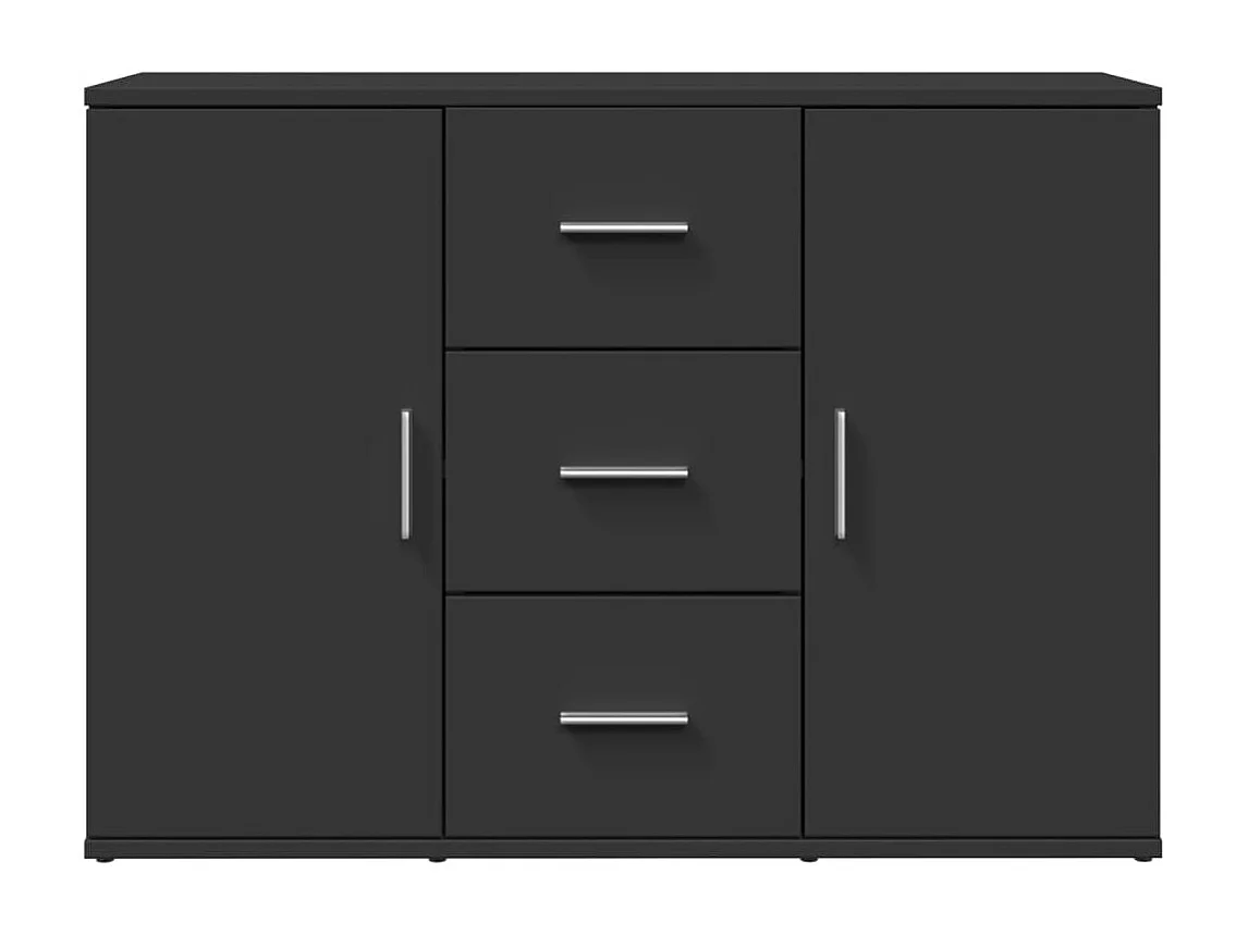 Buffet noir 90,5x29,5x65 cm bois d'ingénierie