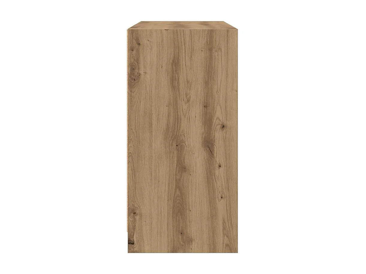 Buffet chêne artisanal 102x37x75,5 cm bois d'ingénierie