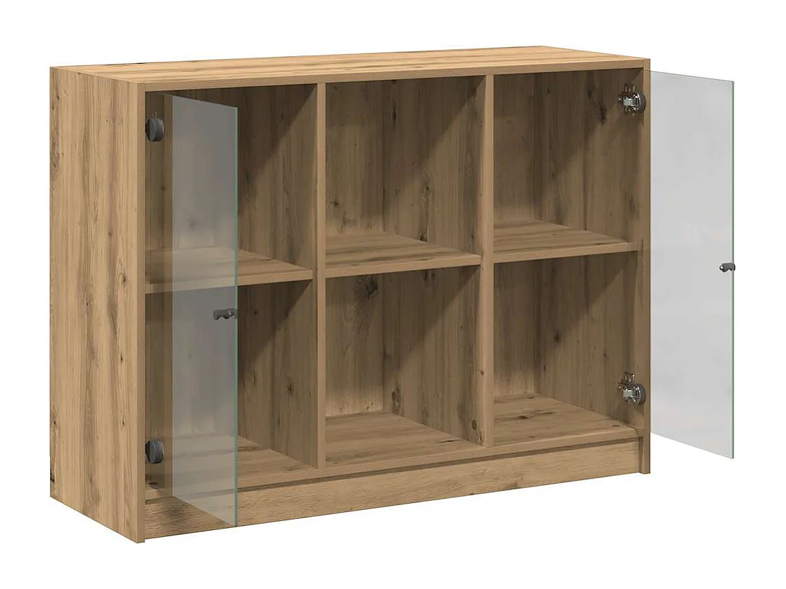 Buffet chêne artisanal 102x37x75,5 cm bois d'ingénierie