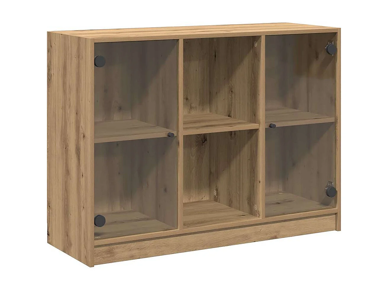 Buffet chêne artisanal 102x37x75,5 cm bois d'ingénierie