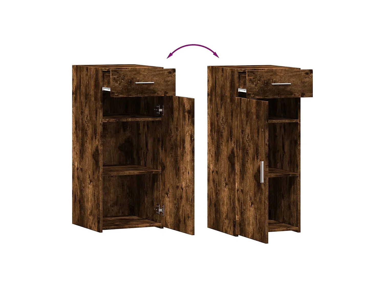 Buffet chêne fumé 40x42,5x93 cm bois d'ingénierie