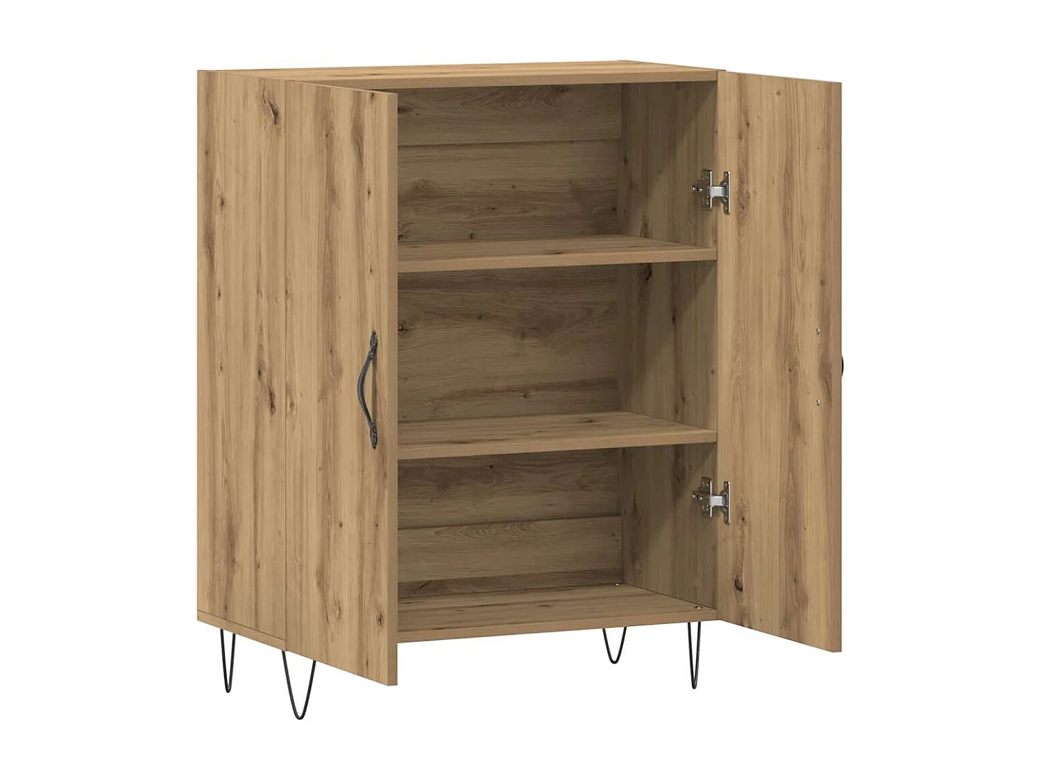 Buffet chêne artisanal 69,5x34x90 cm bois d'ingénierie