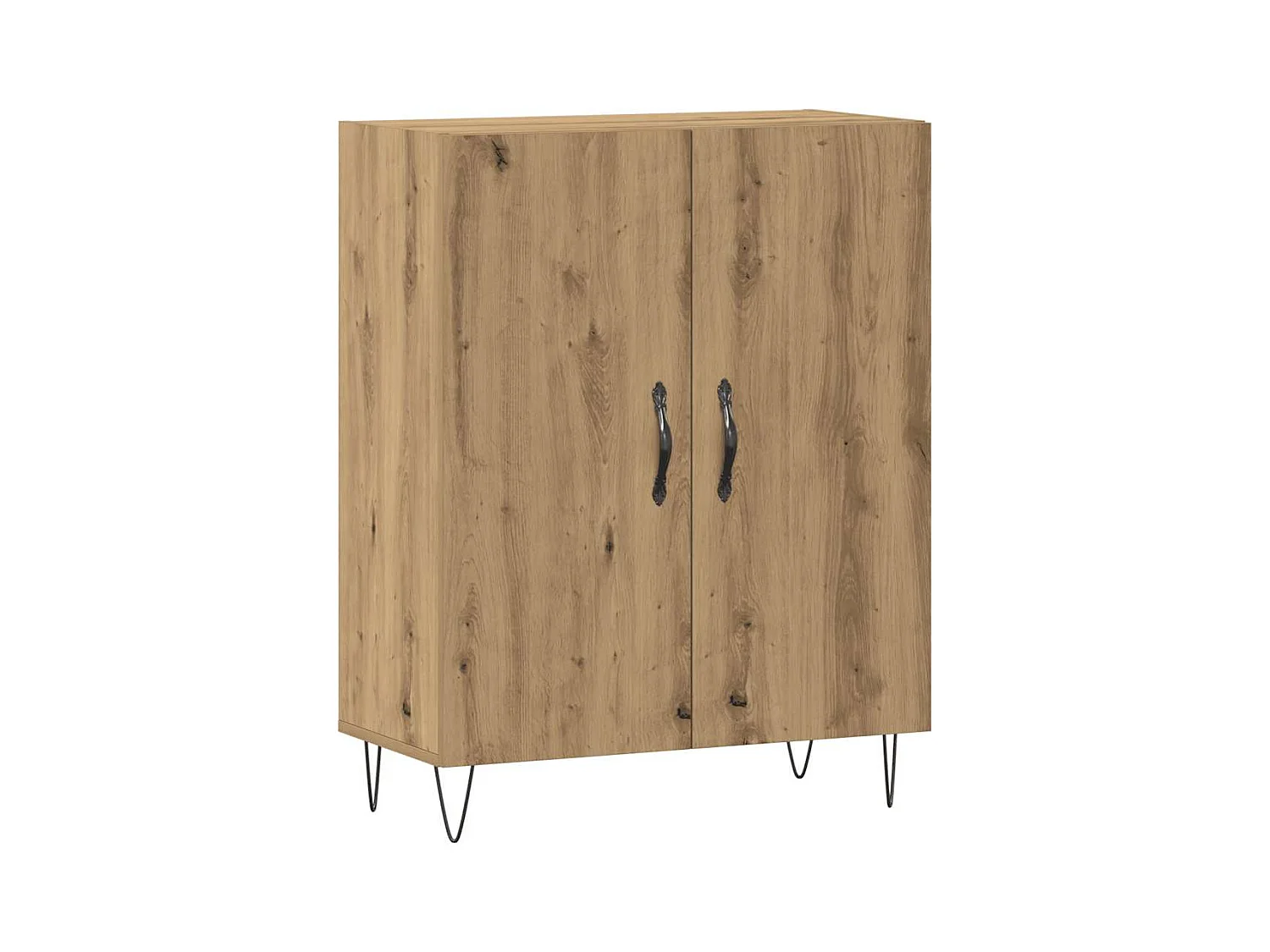 Dressoir 69,5x34x90 cm bewerkt hout artisanaal eikenkleur