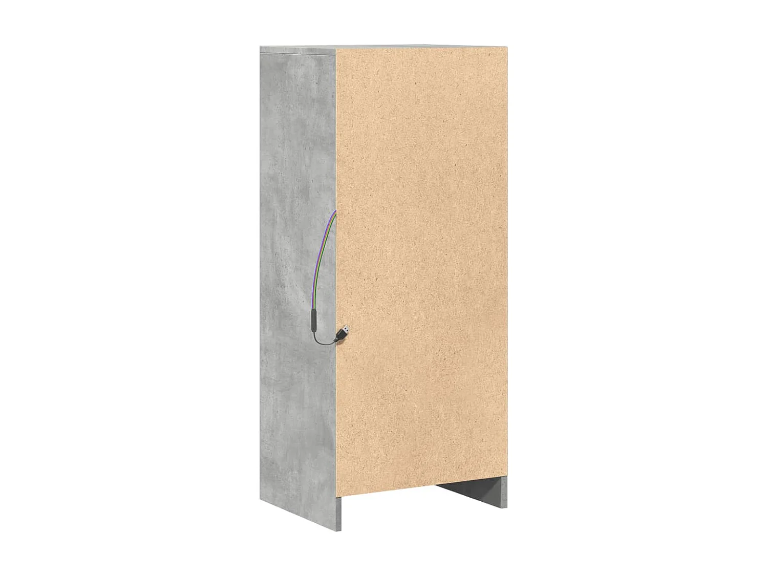 LED-Sideboard Betongrau 42,5x34x100 cm Holzwerkstoff