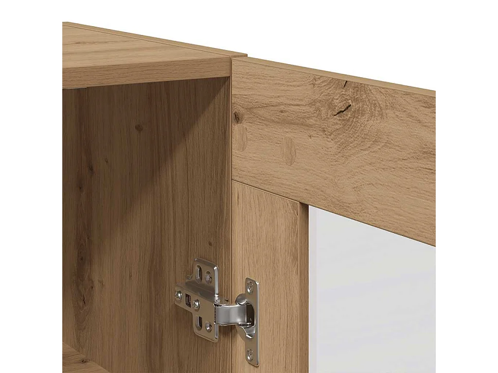 Credenza Rovere Artigianale 69,5x34x90 cm in Legno Multistrato