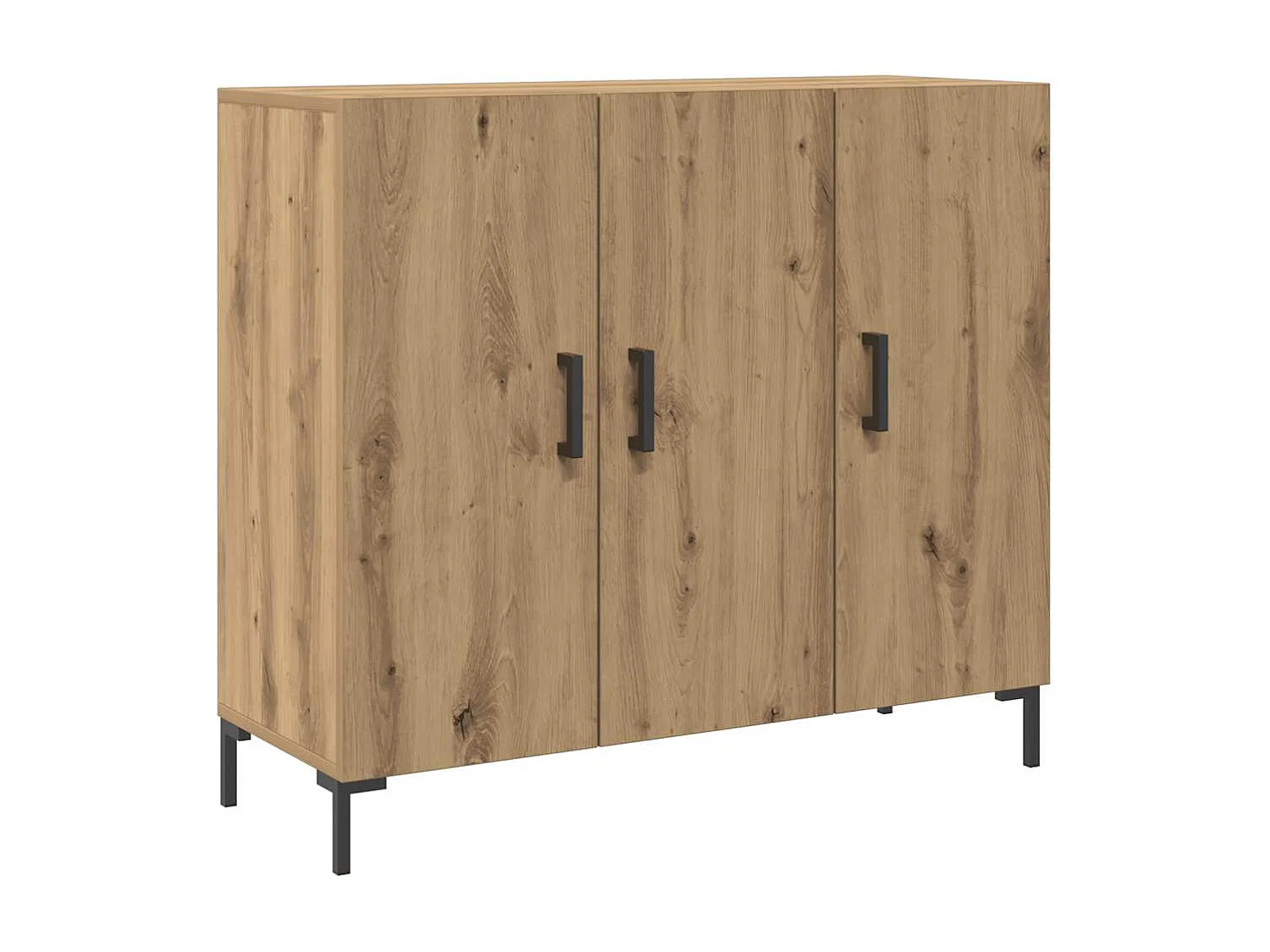 Buffet chêne artisanal 90x34x80 cm bois d'ingénierie