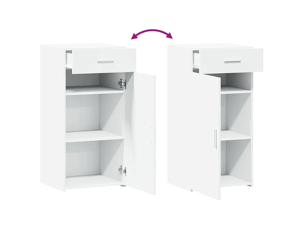 Buffet blanc 45x42,5x93 cm bois d'ingénierie