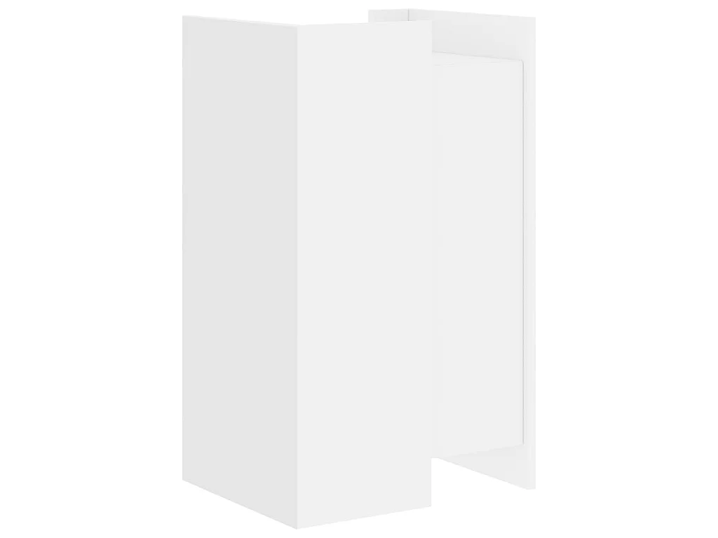 Buffet blanc 45x35x75 cm bois d'ingénierie