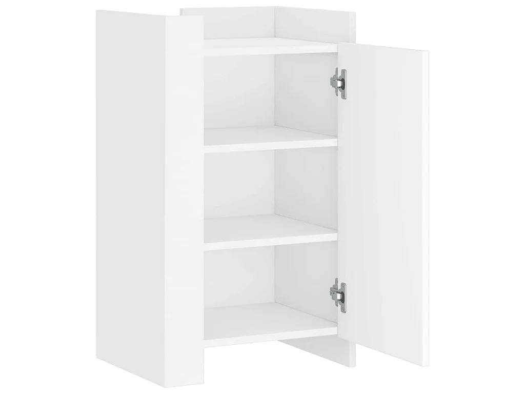 Buffet blanc 45x35x75 cm bois d'ingénierie