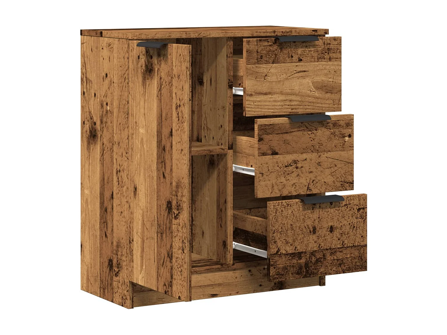 Buffet vieux bois 60x30x70 cm bois d'ingénierie