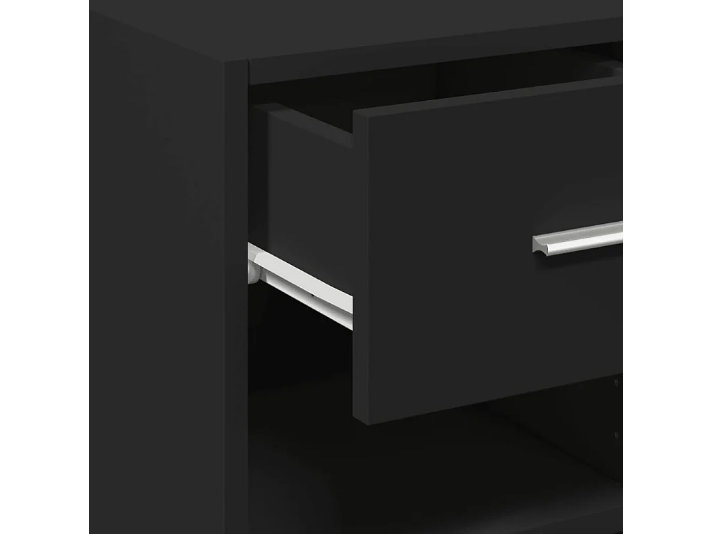 Sideboard Schwarz 30x42,5x93 cm Holzwerkstoff