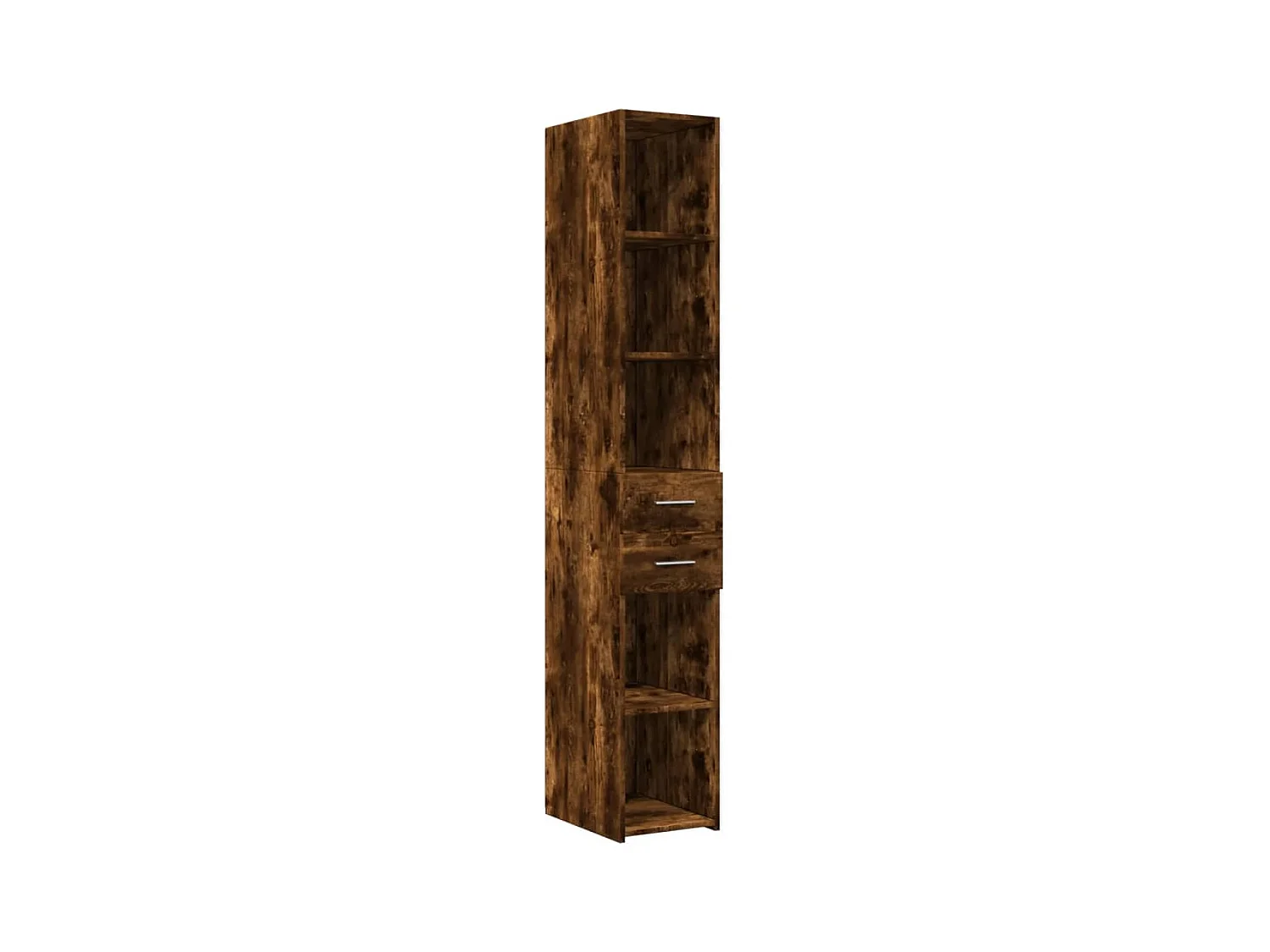 Armoire de rangement mince chêne fumé 30x42,5x225 cm