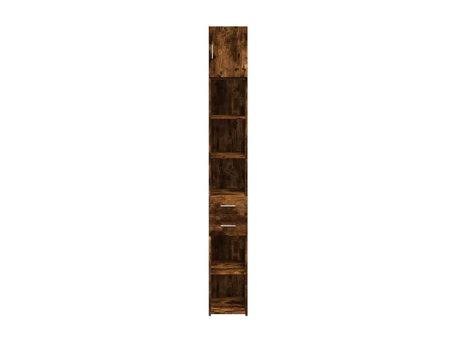 Armoire de rangement mince chêne fumé 30x42,5x225 cm