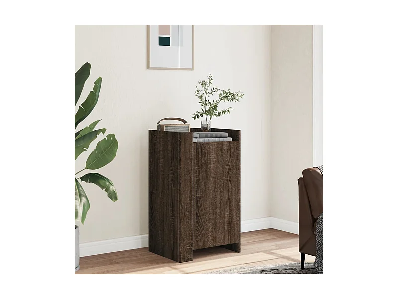 Buffet chêne marron 45x35x75 cm bois d'ingénierie