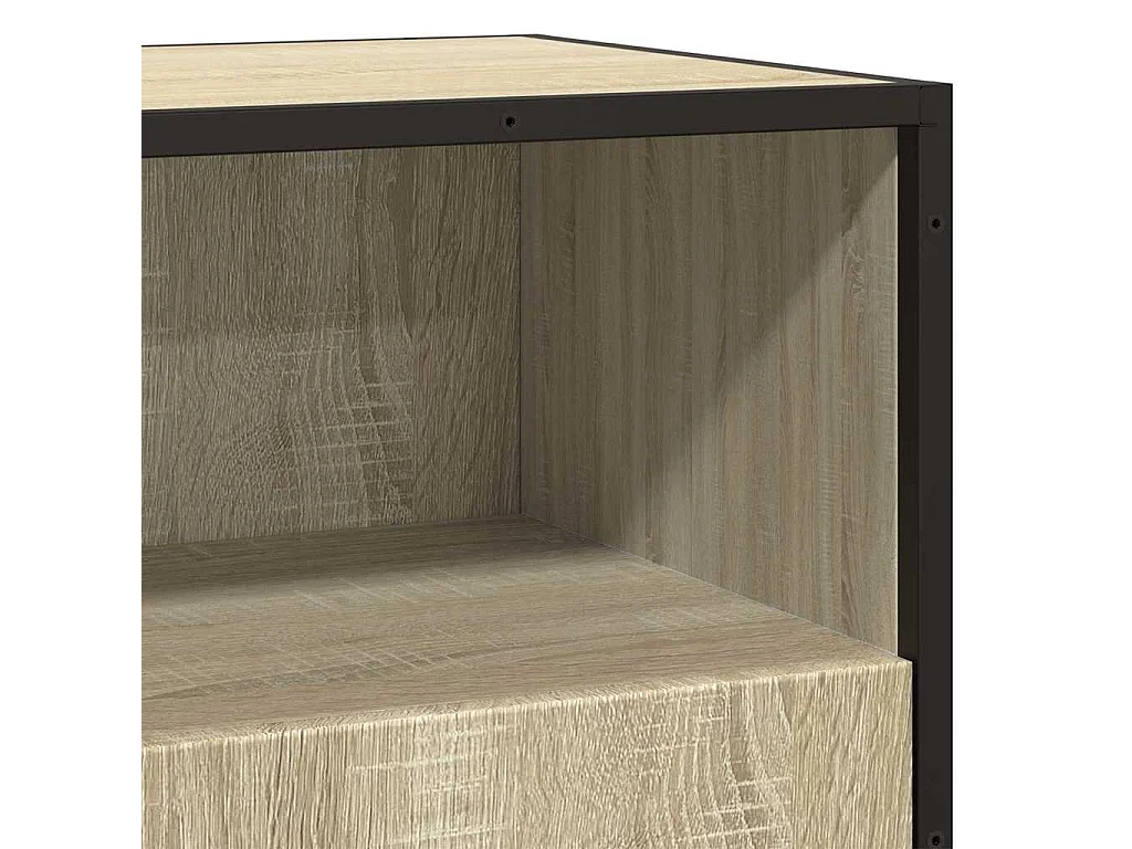 Dressoir 68x35x76 cm bewerkt hout sonoma eikenkleurig