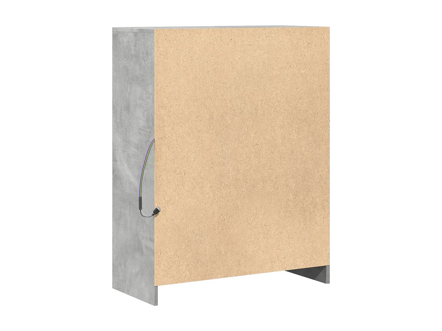 Aparador 77x34x100 cm madeira processada cinza cimento