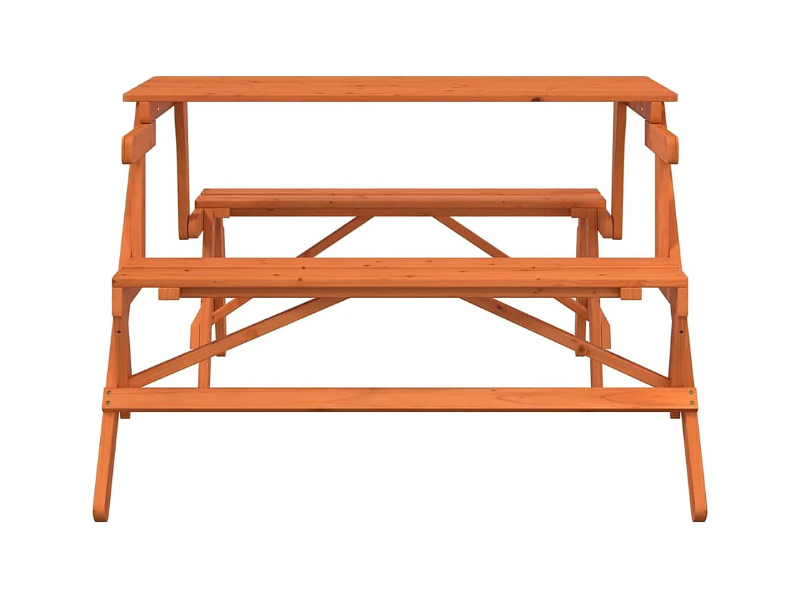 Table de pique-nique avec bancs sapin massif 2 en 1 convertible