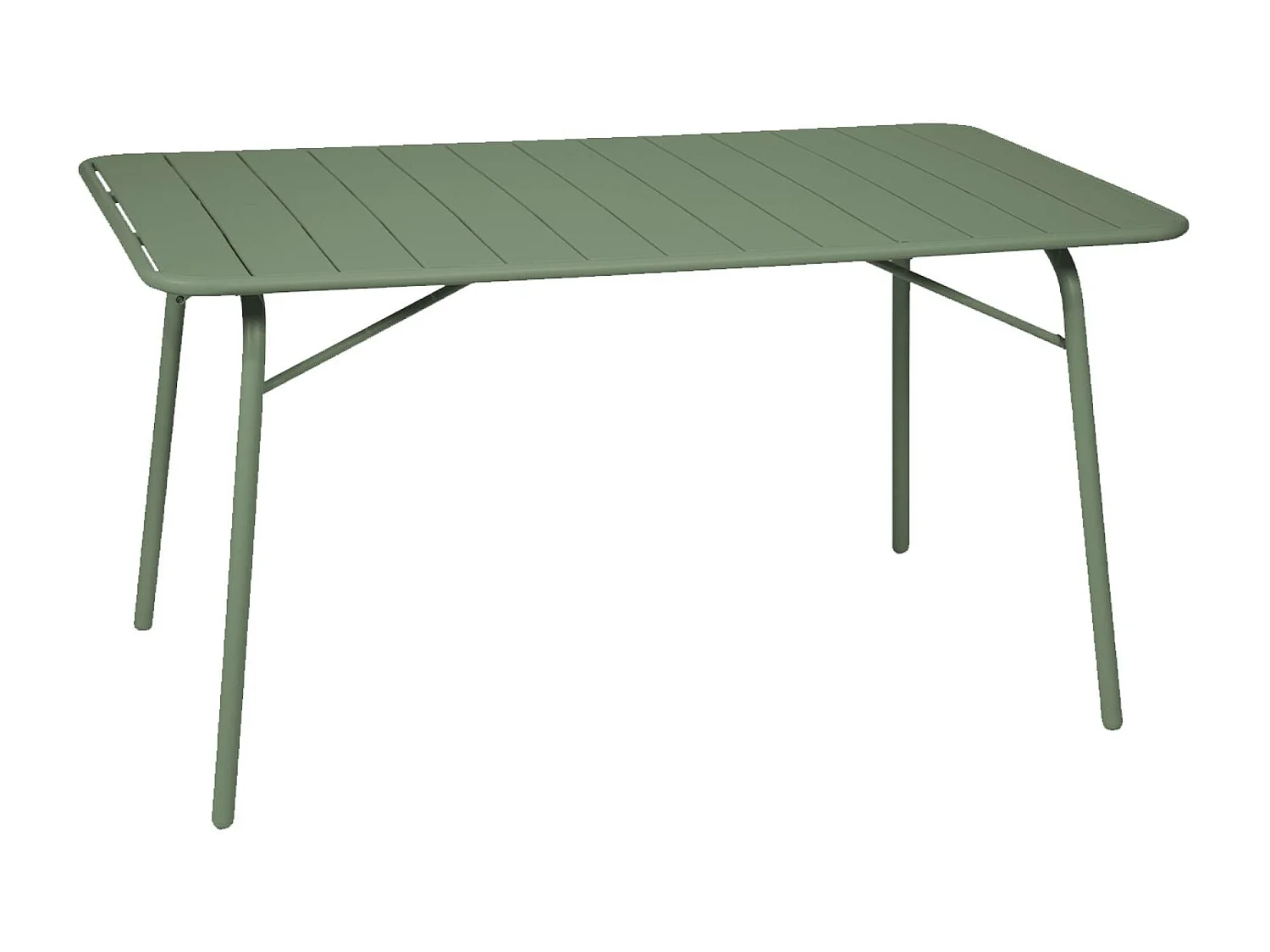 Mesa de jardín plegable de metal con 2 sillones y 4 sillas verde