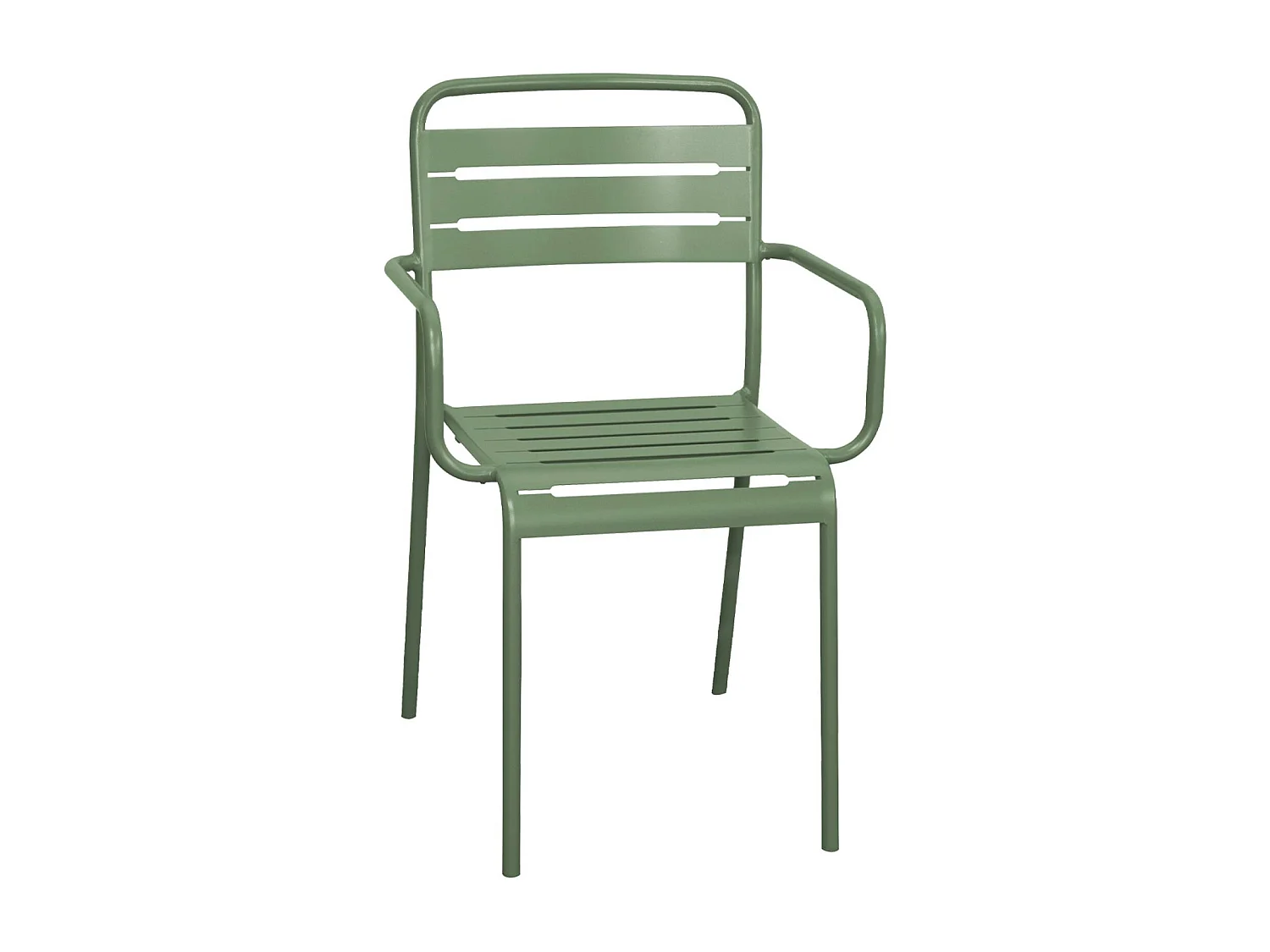 Mesa de jardín plegable de metal con 2 sillones y 4 sillas verde