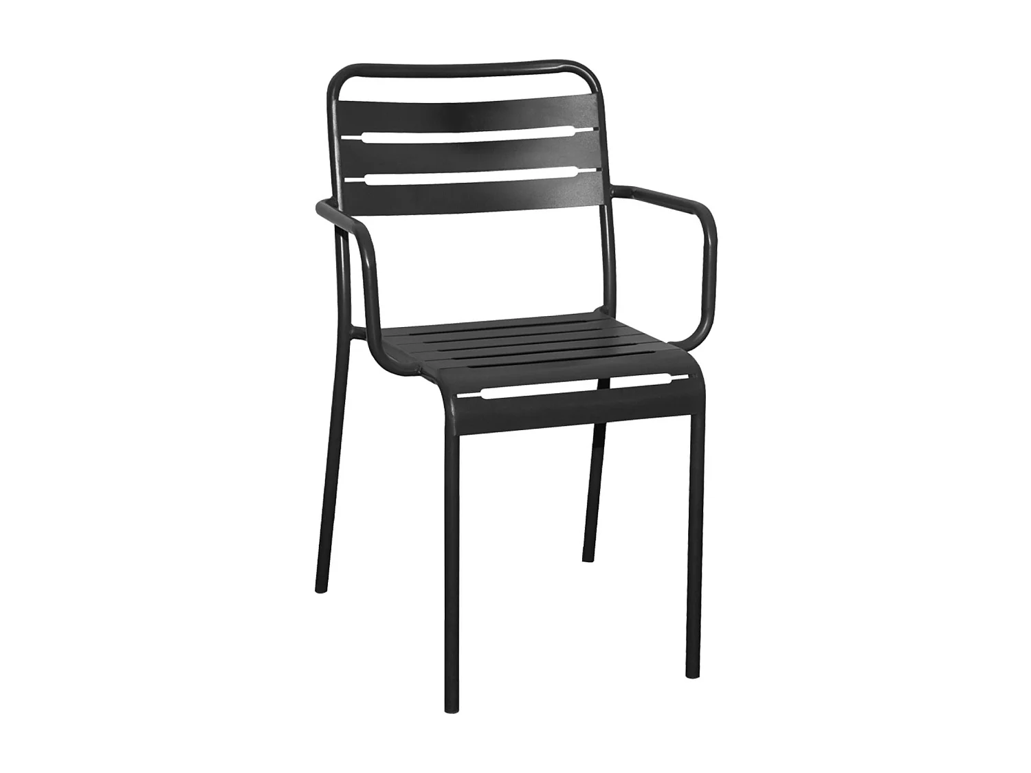 Mesa de jardín plegable de metal con 2 sillones y 4 sillas antracita