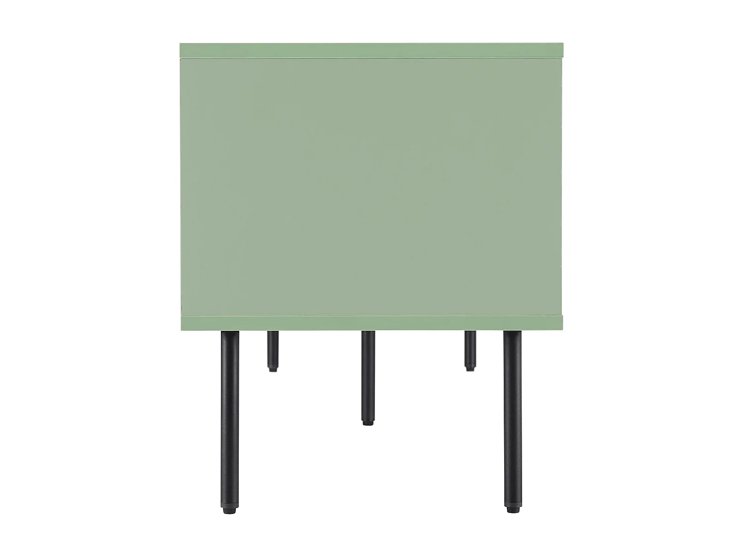 TV-meubel met 2 deuren in staal en MDF decor 150 cm saliegroen