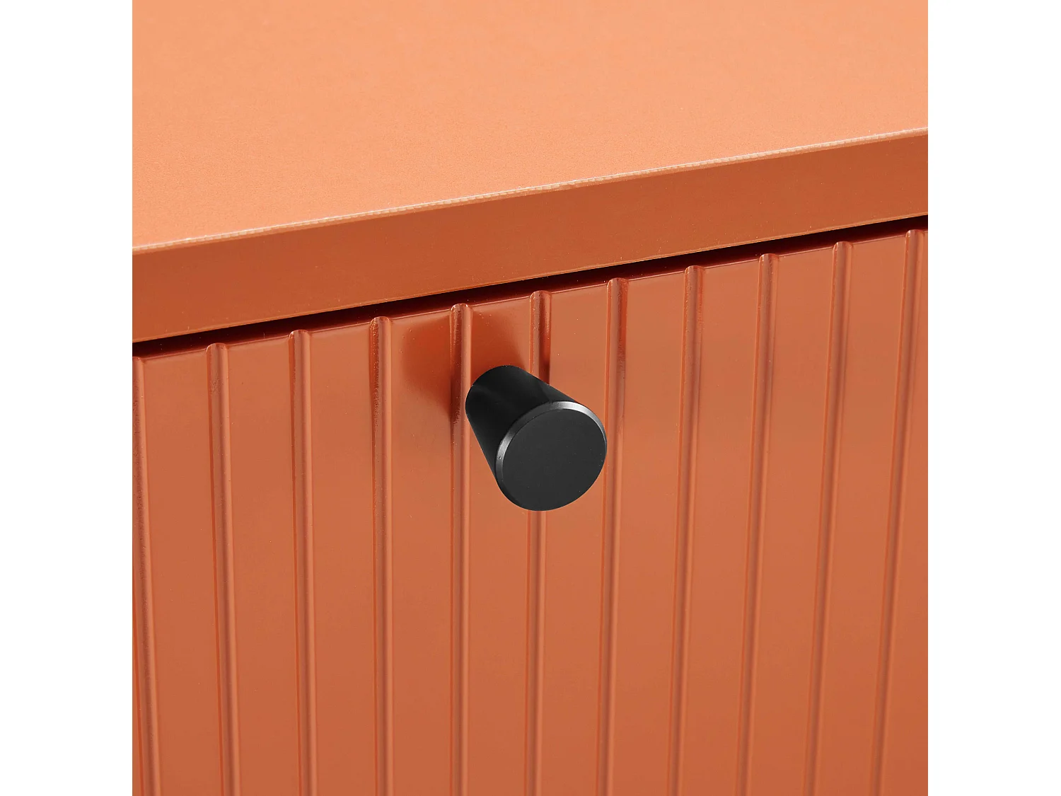 Meuble TV 2 portes en acier et MDF décor mélaminé 150 cm orange
