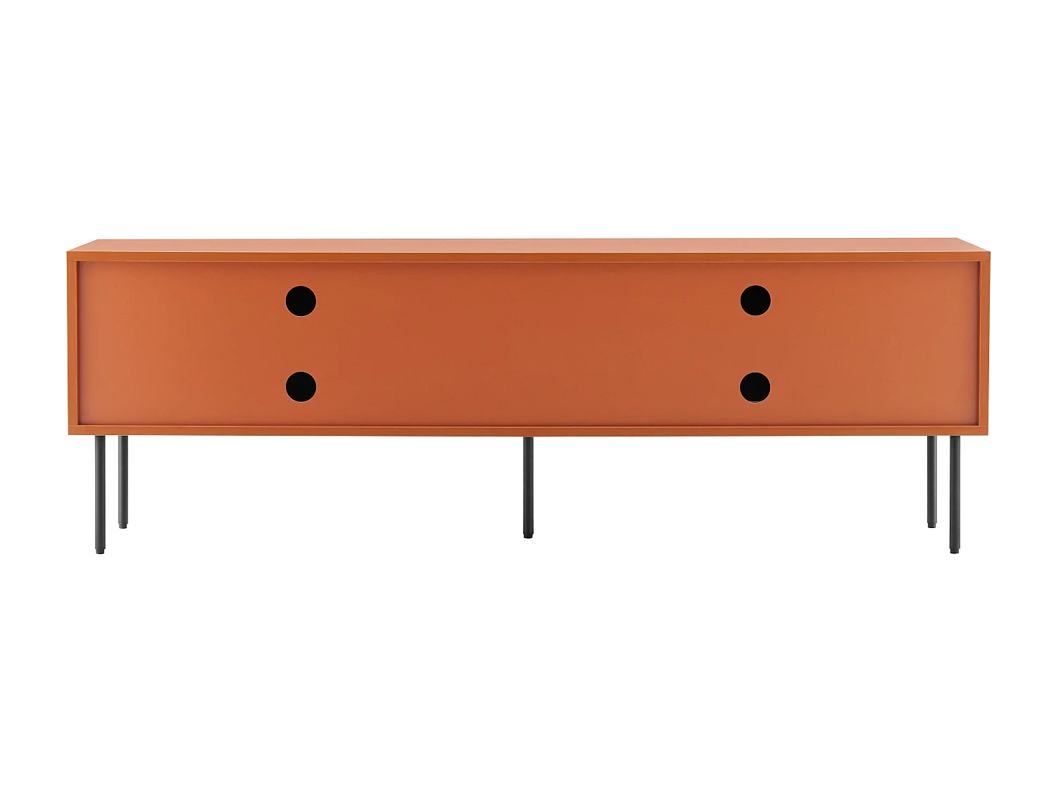 2-deurs TV-meubel in staal en MDF met melamine decor 150 cm oranje
