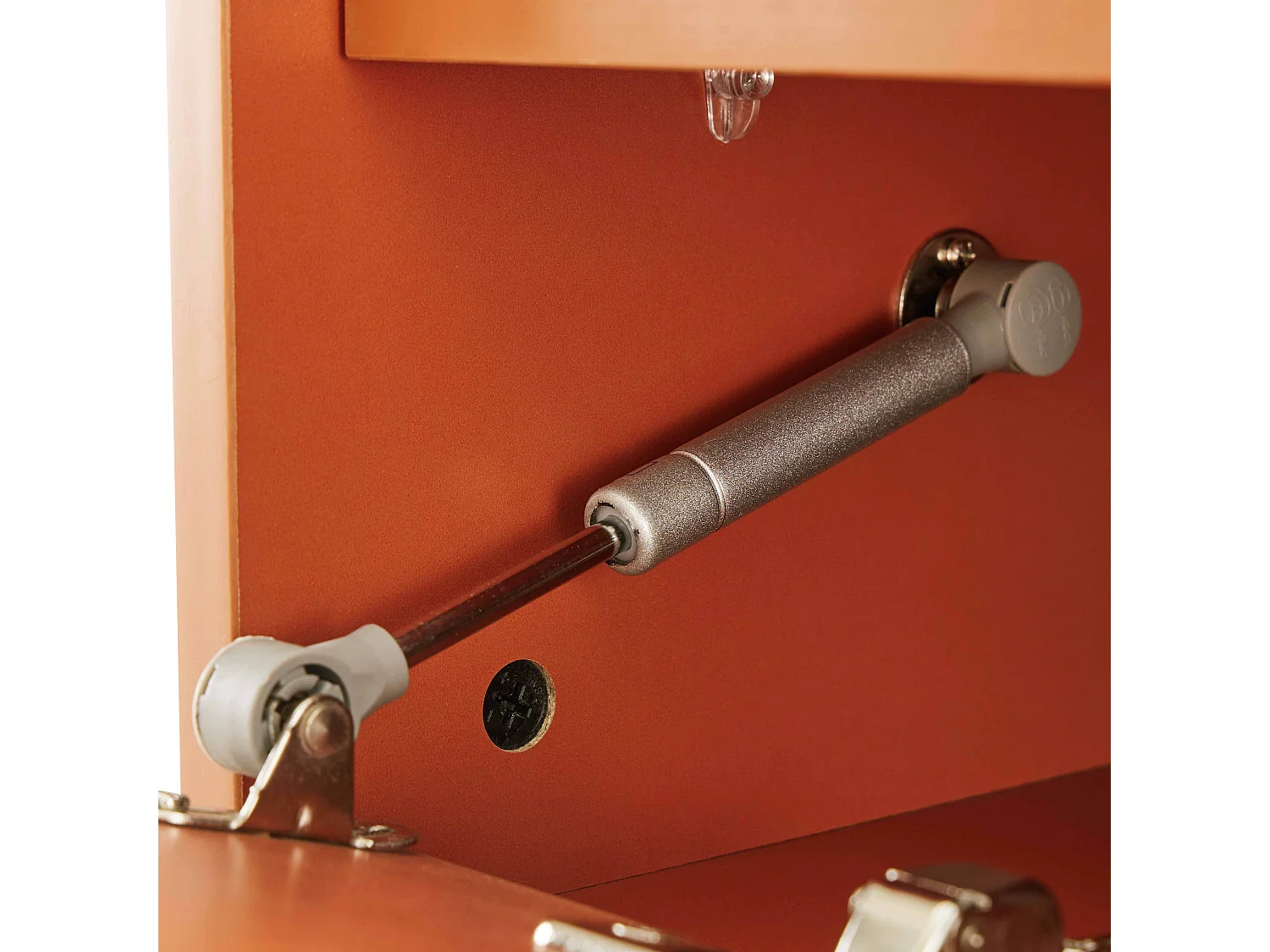 2-deurs TV-meubel in staal en MDF met melamine decor 150 cm oranje