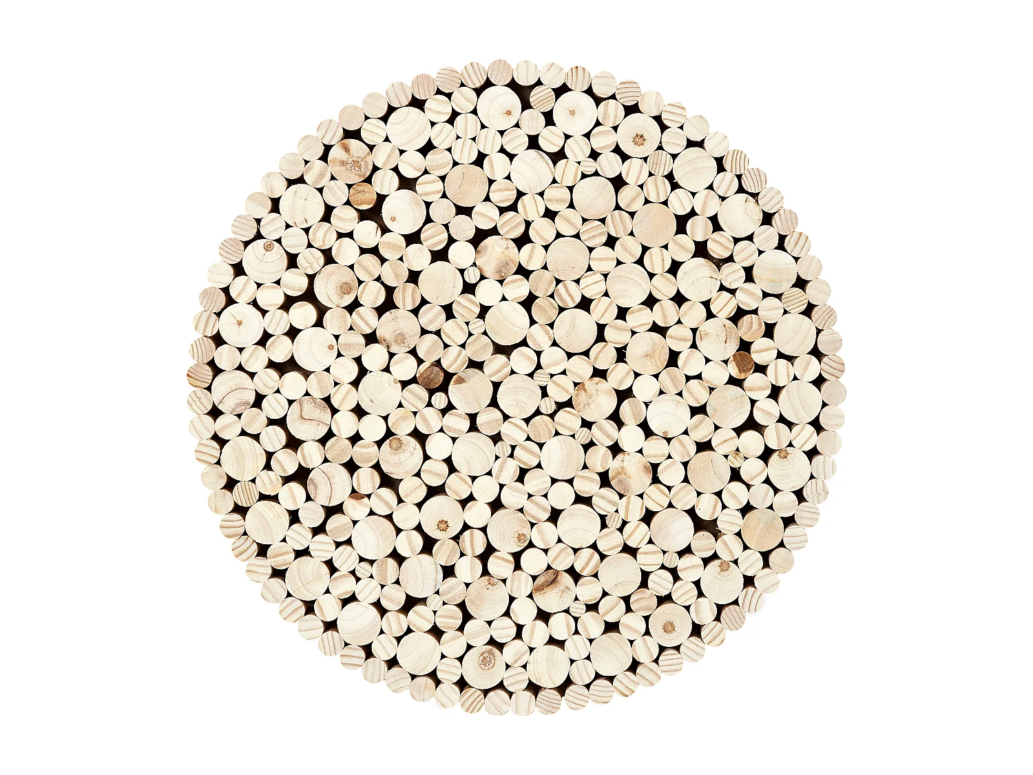 Table Basse en Bois "Rondin" 60cm Naturel