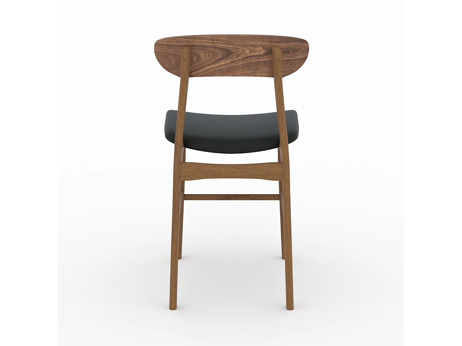 Set di 2 sedie da bar in ecopelle nera 66 cm. - Lana