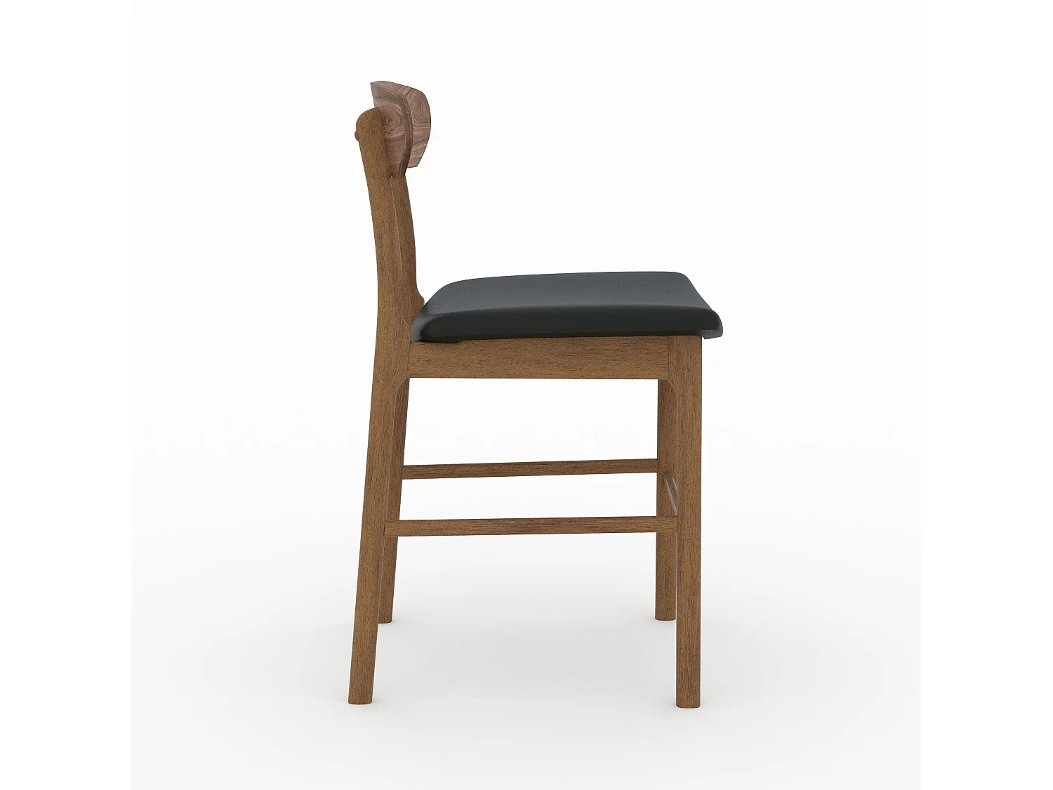 Set di 2 sedie da bar in ecopelle nera 66 cm. - Lana