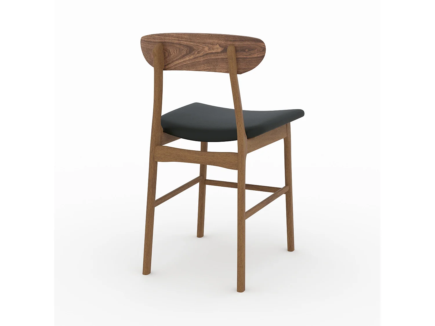 Set di 2 sedie da bar in ecopelle nera 66 cm. - Lana