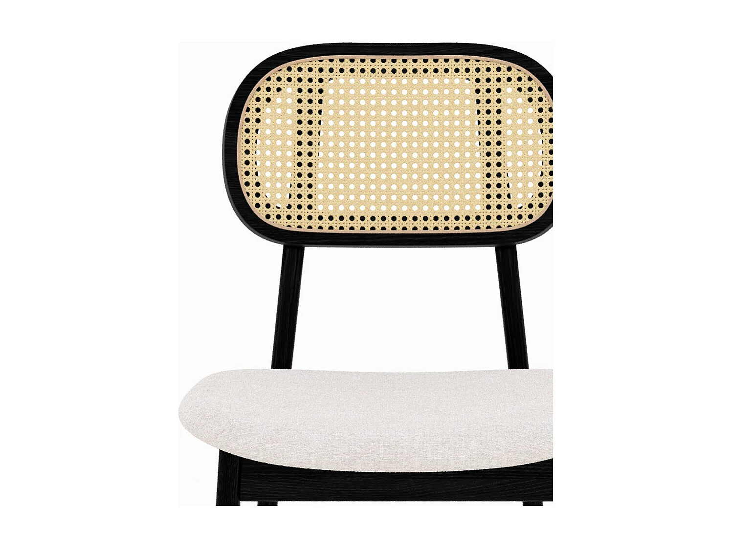 Set de 2 sillas para isla central en tela beige 64,5 cm - Maria