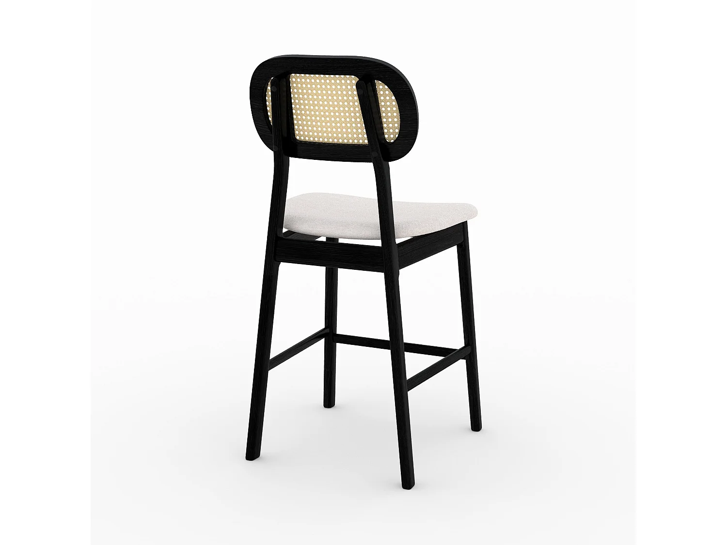 Set de 2 sillas para isla central en tela beige 64,5 cm - Maria