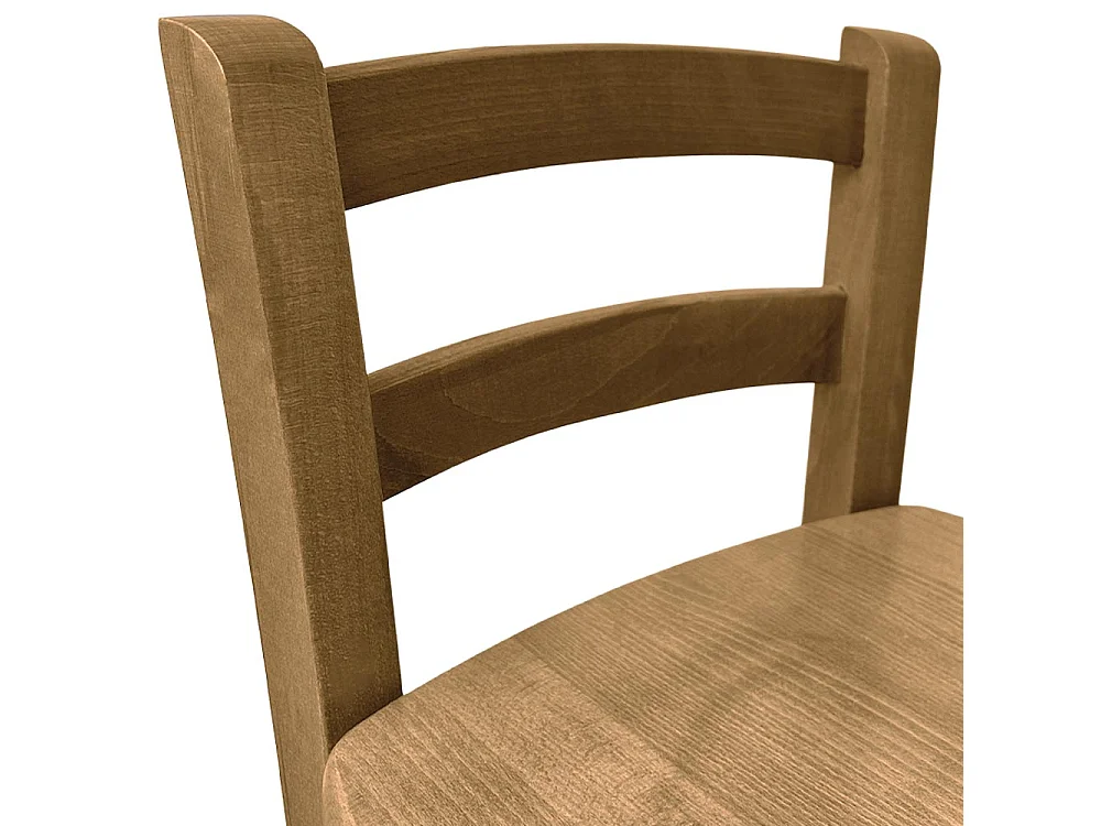 Sgabello alto da bar in legno h 67cm con seduta in massello noce chiaro