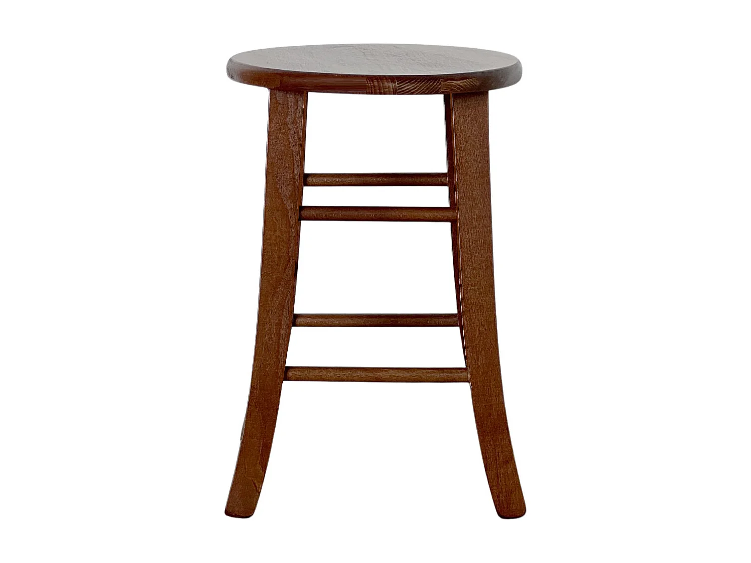 Tabouret de bar bas en bois assise ronde h 47 cm pied sabre