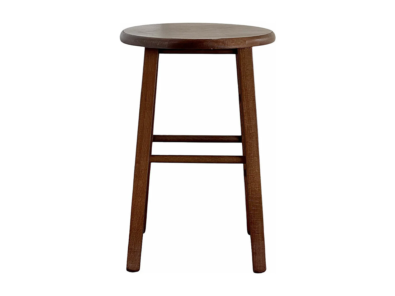 Tabouret de bar bas en bois assise ronde h 47 cm pied sabre