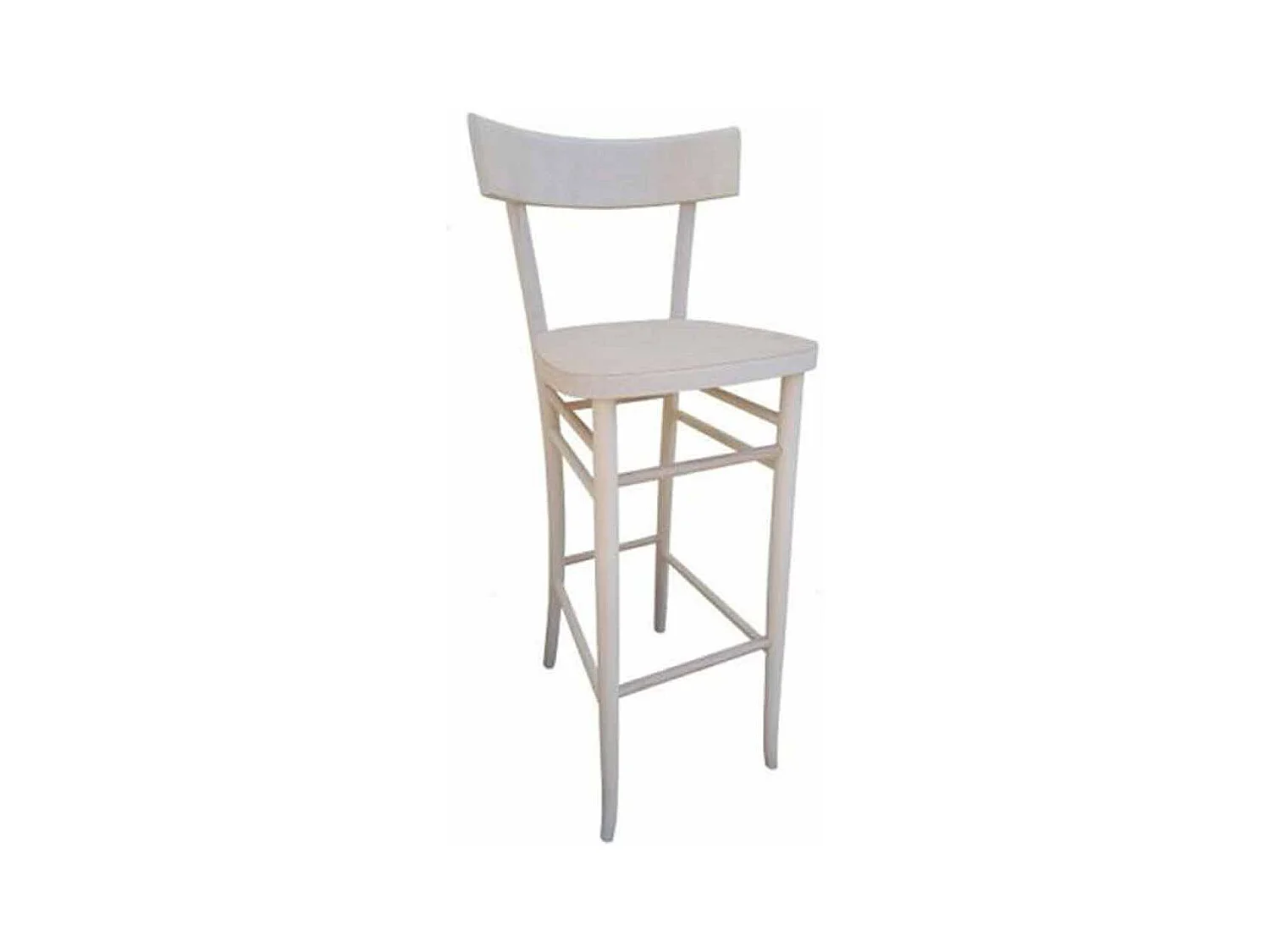 Tabouret en bois Milan h 80cm du sol à l'assise brut à peindre