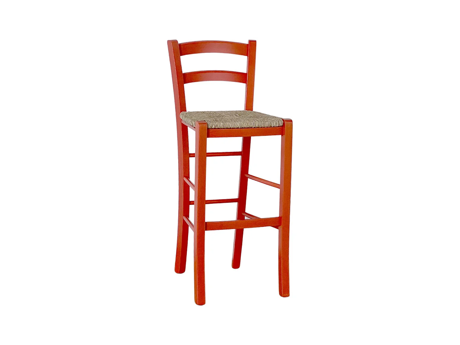 Tabouret haut en bois orange h 73 cm Style rustique pour la maison et le bar
