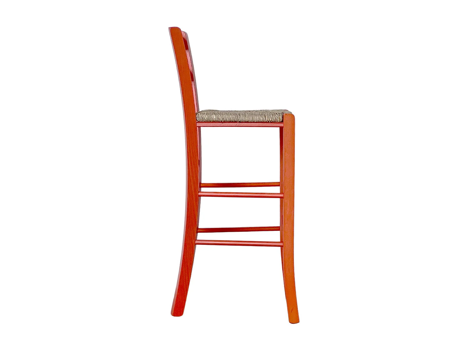 Tabouret haut en bois orange h 73 cm Style rustique pour la maison et le bar