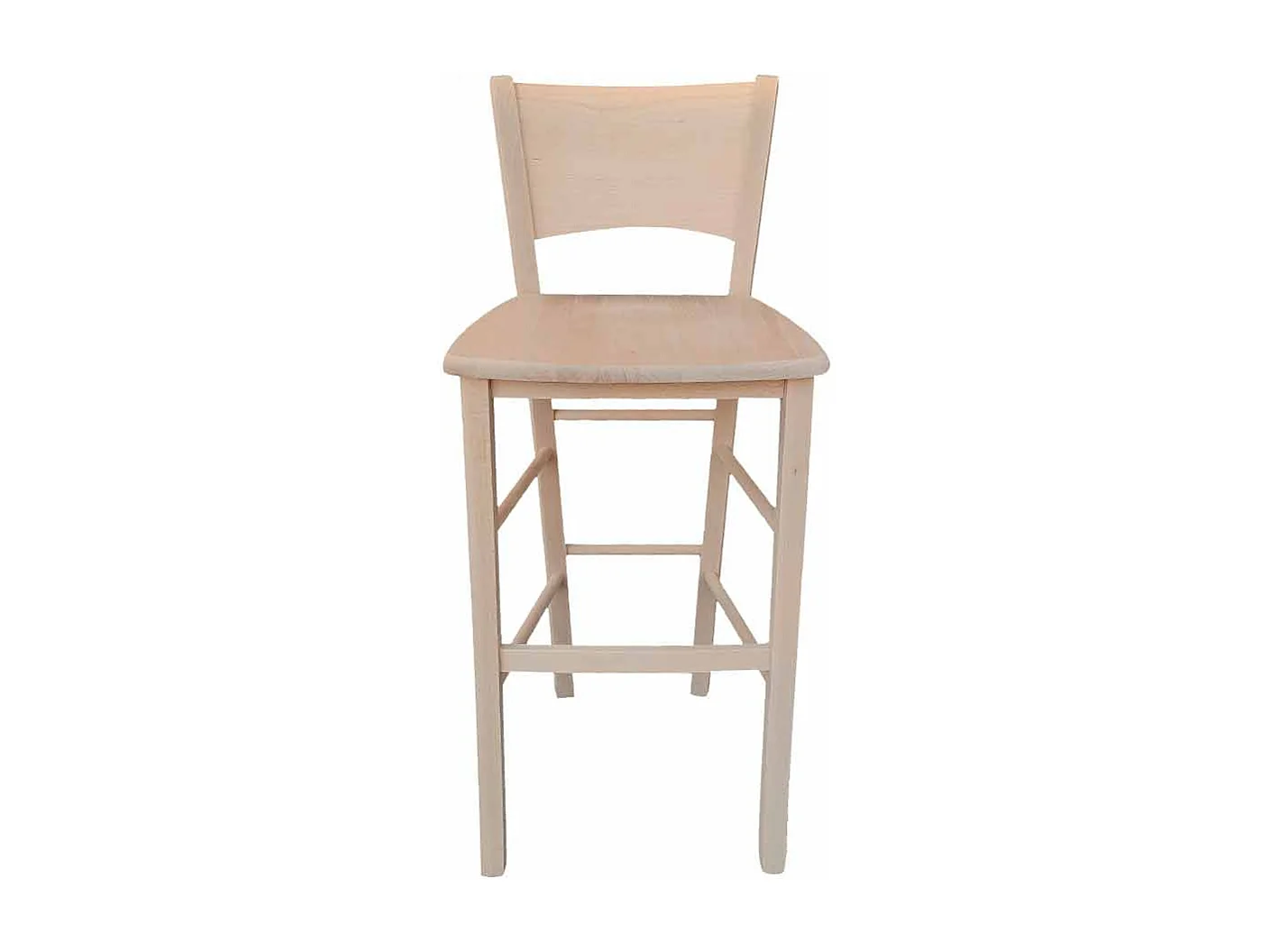 Taburete de madera con asiento de madera maciza, modelo Lucy